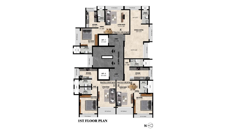Meghna-Riviera-1-st-Floor-Plan